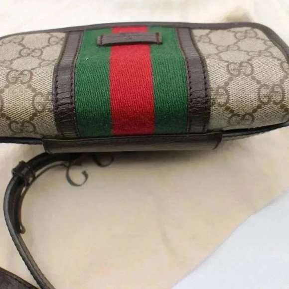 🎁Gucci Sherryline Supreme Plus Leather  Waist Pouch - Picture 11 of 16